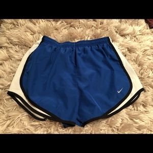 Nike blue gym shorts with built in panties